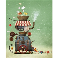 Santa's Workshop Machine Printed Backdrop