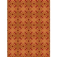 Red and Gold Gilded Damask Printed Backdrop