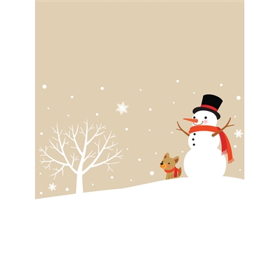 Snowman Christmas Printed Backdrop