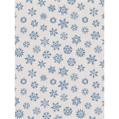 Blue Snowflake Printed Backdrop