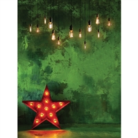 Bright Red Star Backdrop