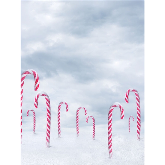 Candy Cane Valley Backdrop