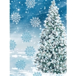 Wonderland Christmas Tree Printed Backdrop