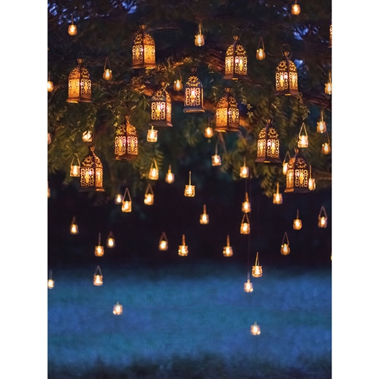Tree Lanterns Printed Backdrop