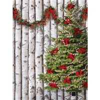 Birch Wall Decorated Printed Backdrop