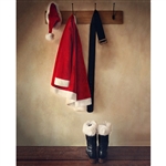 Santa's Coat Rack Printed Backdrop