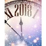 New Year's Eve Clock Printed Backdrop