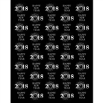 Silver New Year Step and Repeat Printed Backdrop