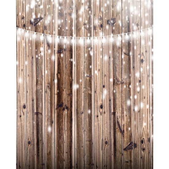 Lights on Rustic Wood Planks