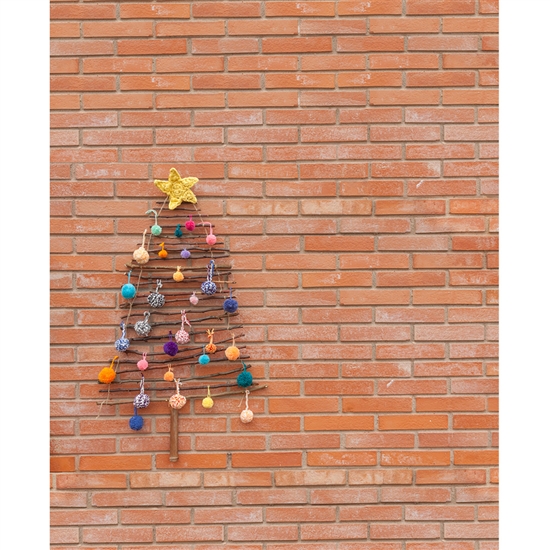 Handmade Christmas Tree Printed Backdrop