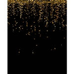 Black and Gold Streamers Printed Backdrop