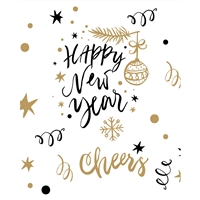 Cheers to the New Year Printed Backdrop