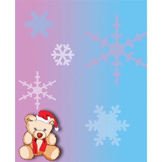 Holiday Bear Printed Backdrop