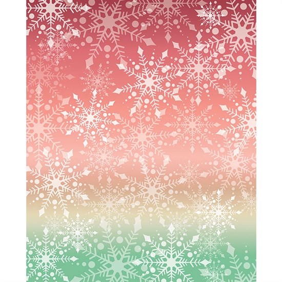Sunset Snowflake Printed Backdrop