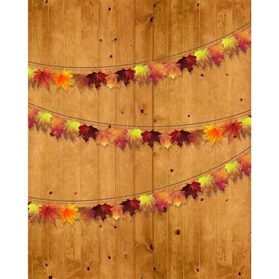 Autumn Garland Printed Backdrop