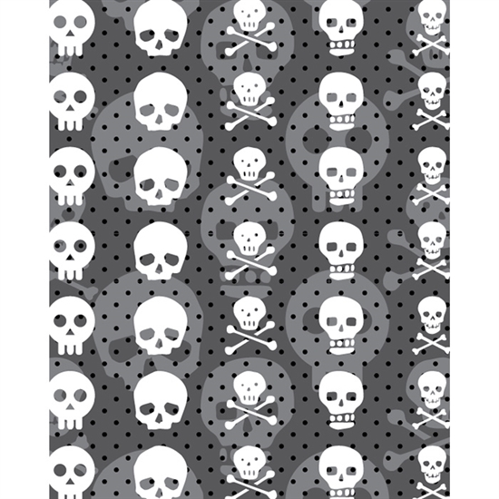 Skulls Planks Printed Backdrop