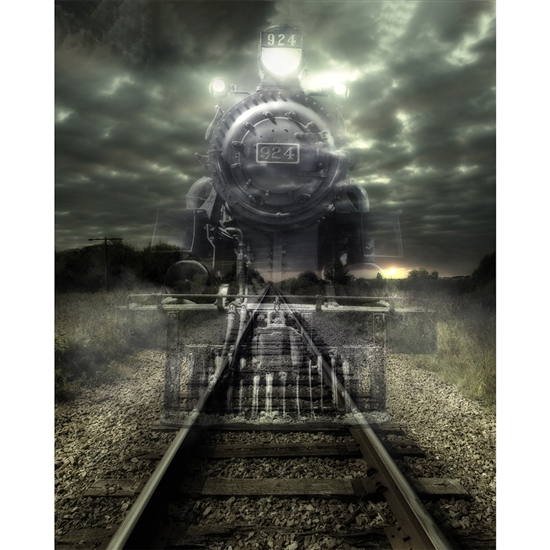 Ghost Train Printed Backdrop