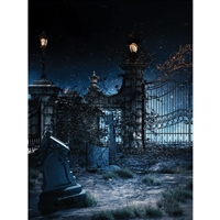 Cemetery Gate Printed Backdrop