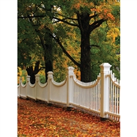 Autumn Fence Printed Backdrop