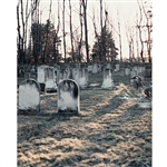 Eerie Gravestones Printed Backdrop