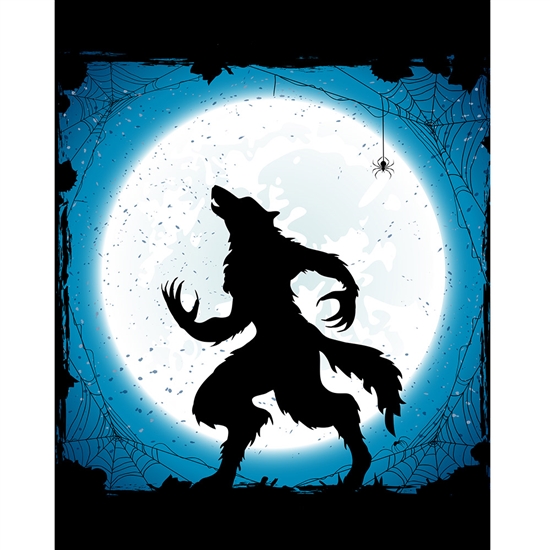 Howling Werewolf Printed Backdrop