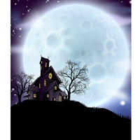 Ghostly Moon Printed Backdrop