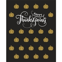Gold Thanksgiving Pumpkins Printed Backdrop
