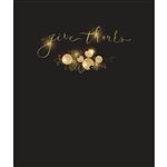 Give Thanks Black & Gold Printed Backdrop