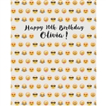 Custom Emoji Birthday Printed Backdrop