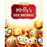 Emoji Birthday Party Printed Backdrop
