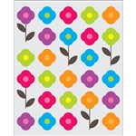 Colorful Flowers on Cream Printed Backdrop