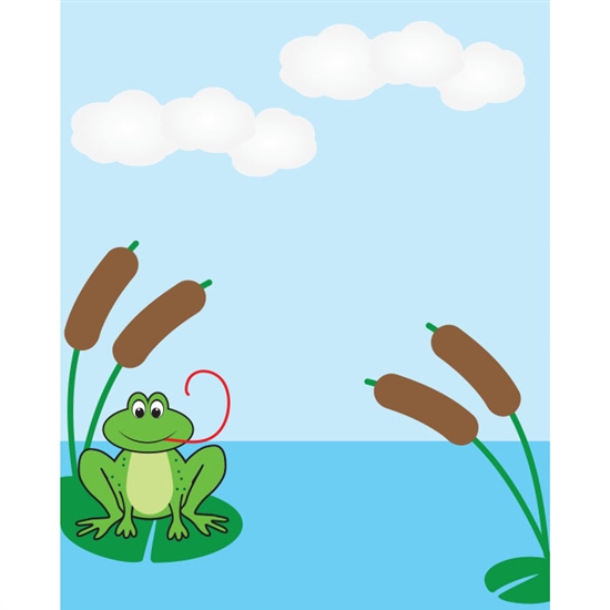 Frog on a Pond Printed Backdrop