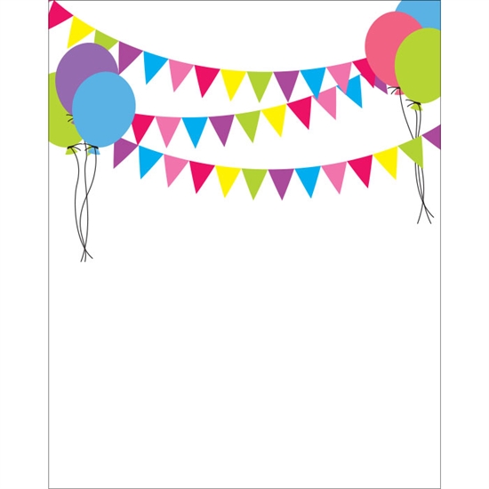 Birthday Banners & Balloons Printed Backdrop