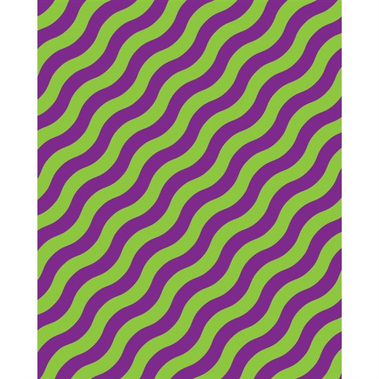 Purple & Green Waves Printed Backdrop