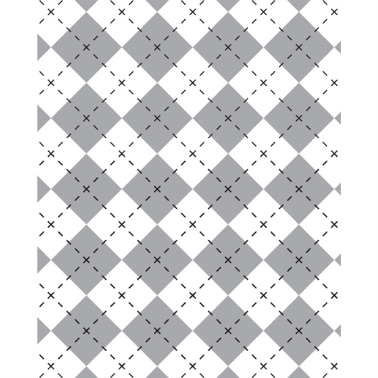 Gray & White Argyle Printed Backdrop