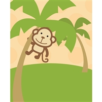 Tropical Monkey Printed Backdrop