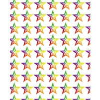 Rainbow Colored Stars Printed Backdrop