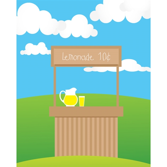 Lemonade Stand Printed Backdrop