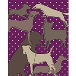 Dog Silhouettes Printed Backdrop