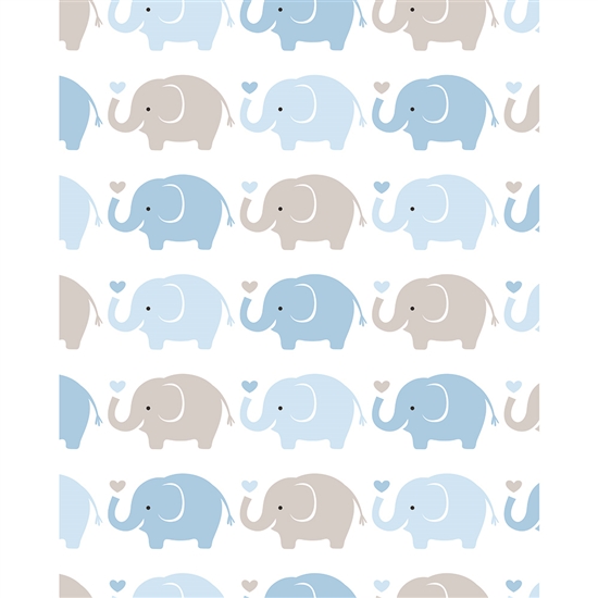 Baby Elephants Printed Backdrop