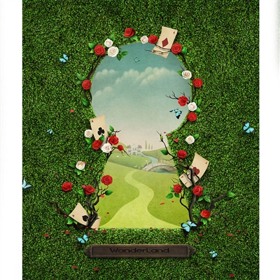 Wonderland Keyhole Printed Backdrop
