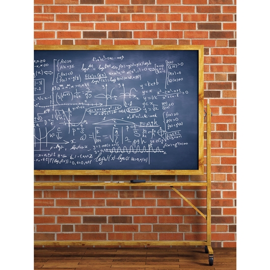 Math Chalkboard Printed Backdrop