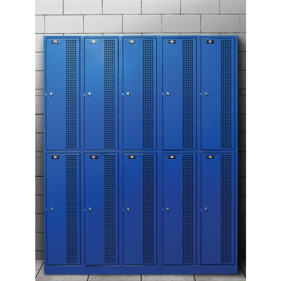 Blue School Locker Printed Backdrop