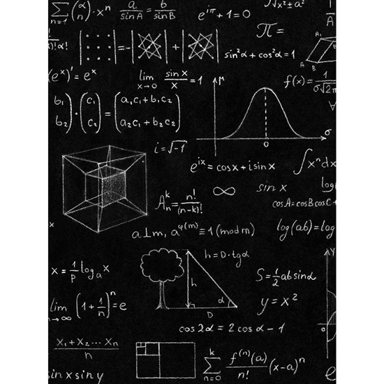 Science Formula Chalkboard Printed Backdrop