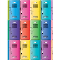 Colorful Lockers Printed Backdrop