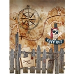 Pirate Fort Printed Backdrop