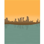 Cartoon Skyline Printed Backdrop