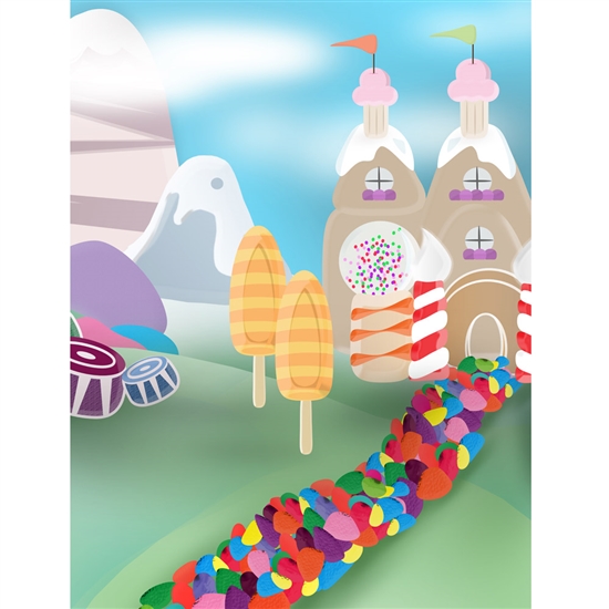Candy Land Printed Backdrop