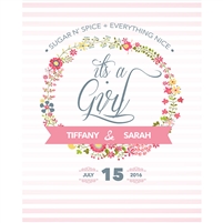 Baby Girl Shower Printed Backdrop