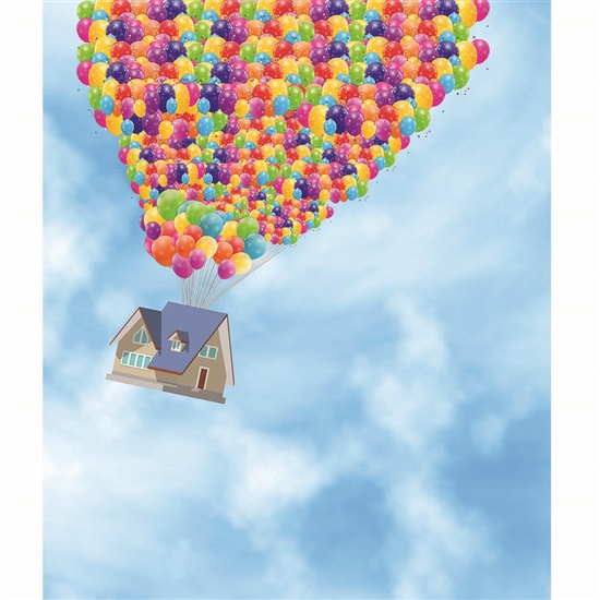 Balloon House Printed Backdrop